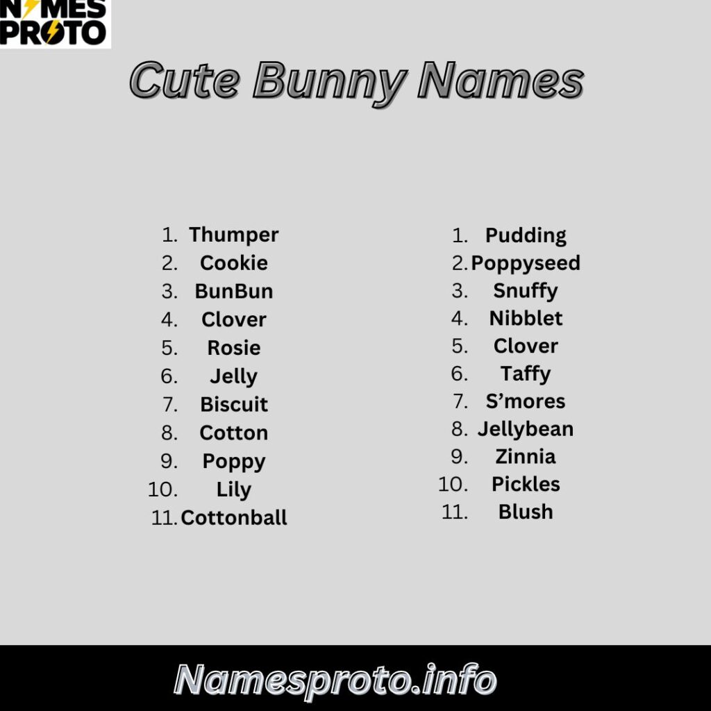 Cute Bunny Names